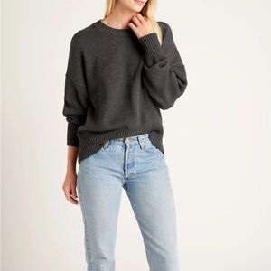 Quince 100% Organic Cotton Boyfriend Crew Sweater